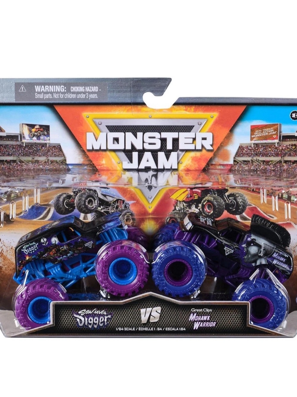 Monster Jam 1:64 Die-Cast 2-Pack – Son-Uva-Digger & Mohawk Warrior – New in Box